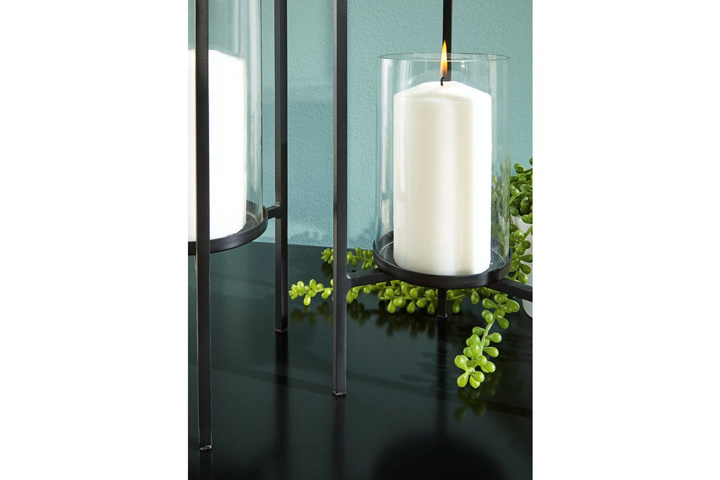 Ginette Black Candle Holder (Set of 2) - A2000463 - Gate Furniture