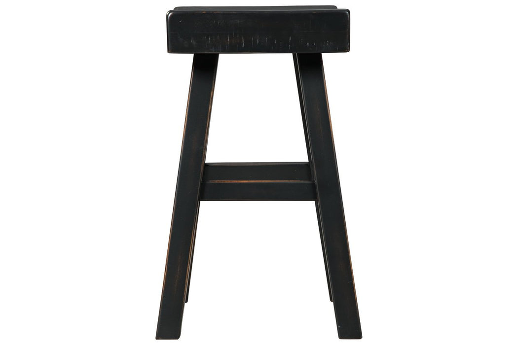 Glosco Black Counter Height Bar Stool (Set of 2) - D548-524 - Gate Furniture