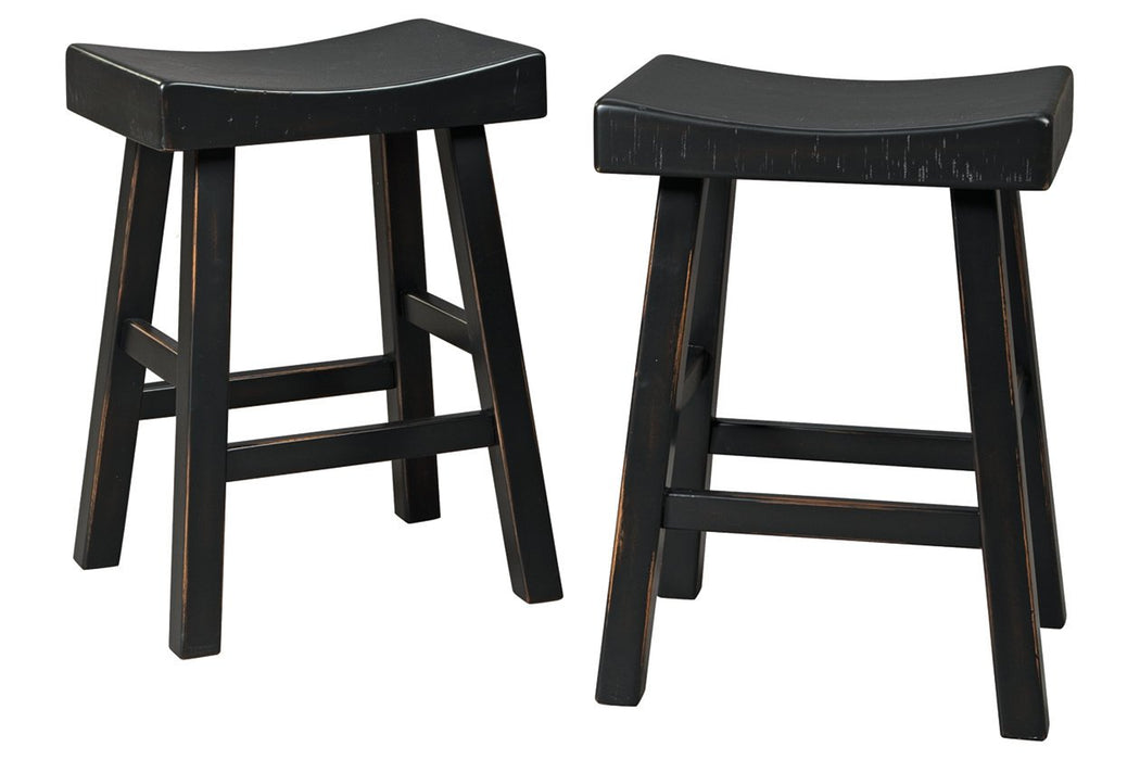 Glosco Black Counter Height Bar Stool (Set of 2) - D548-524 - Gate Furniture