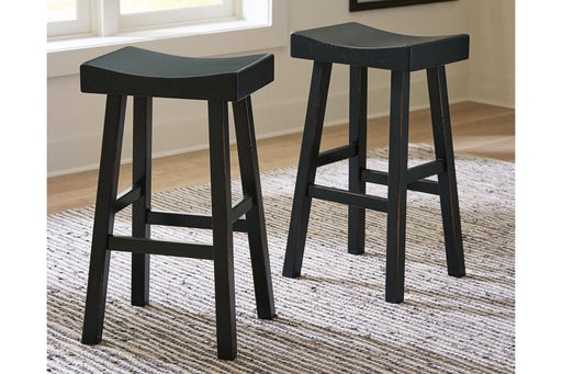 Glosco Black Pub Height Bar Stool (Set of 2) - D548-530 - Gate Furniture