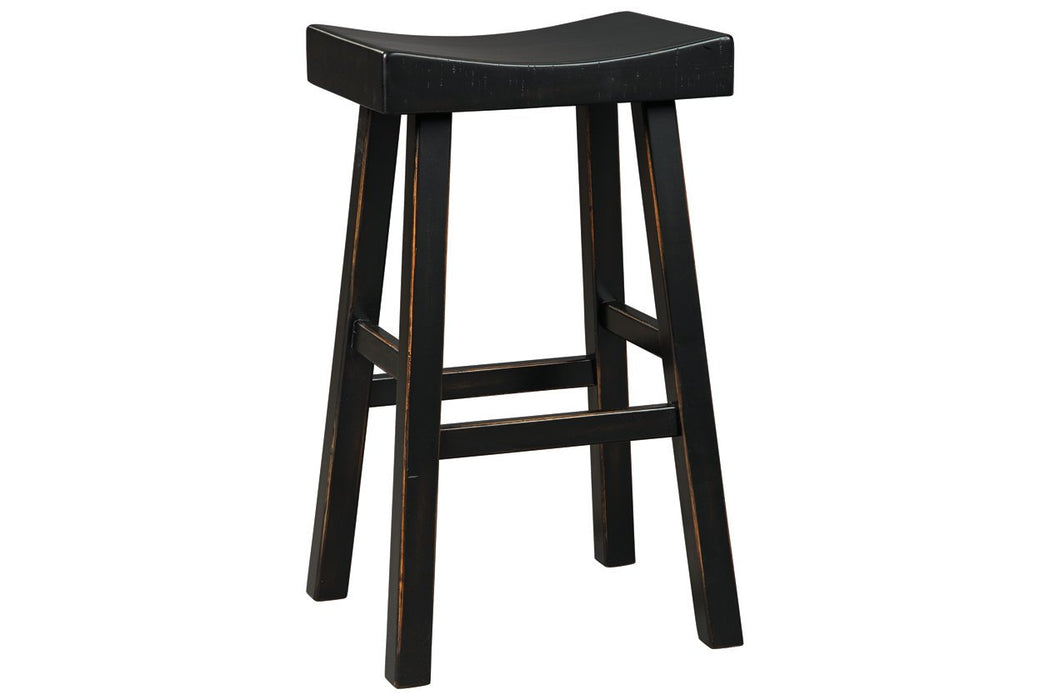 Glosco Black Pub Height Bar Stool (Set of 2) - D548-530 - Gate Furniture
