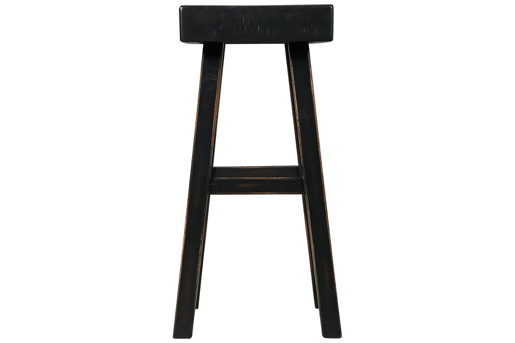 Glosco Black Pub Height Bar Stool (Set of 2) - D548-530 - Gate Furniture