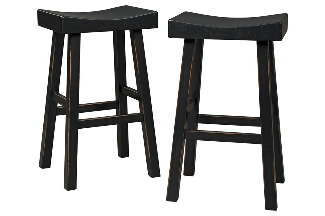 Glosco Black Pub Height Bar Stool (Set of 2) - D548-530 - Gate Furniture