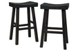 Glosco Black Pub Height Bar Stool (Set of 2) - D548-530 - Gate Furniture