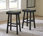 Glosco Black Pub Height Bar Stool (Set of 2) - D548-530 - Gate Furniture