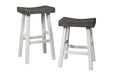 Glosco Brown Gray/Antique White Counter Height Bar Stool (Set of 2) - D548-424 - Gate Furniture