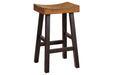 Glosco Medium Brown/Dark Brown Bar Height Bar Stool (Set of 2) - D548-030 - Gate Furniture