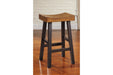 Glosco Medium Brown/Dark Brown Bar Height Bar Stool (Set of 2) - D548-030 - Gate Furniture