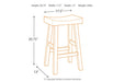 Glosco Medium Brown/Dark Brown Bar Height Bar Stool (Set of 2) - D548-030 - Gate Furniture