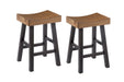 Glosco Medium Brown/Dark Brown Counter Height Bar Stool (Set of 2) - D548-024 - Gate Furniture