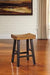 Glosco Medium Brown/Dark Brown Counter Height Bar Stool (Set of 2) - D548-024 - Gate Furniture