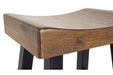 Glosco Medium Brown/Dark Brown Counter Height Bar Stool (Set of 2) - D548-024 - Gate Furniture