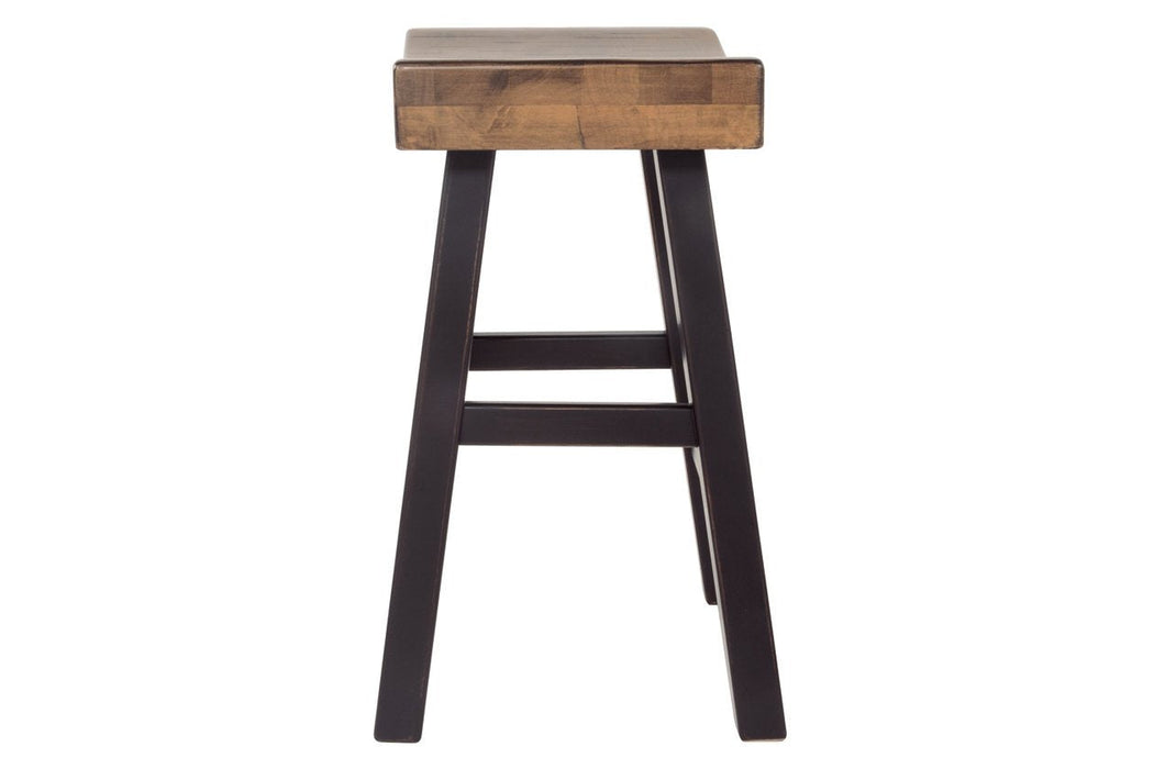 Glosco Medium Brown/Dark Brown Counter Height Bar Stool (Set of 2) - D548-024 - Gate Furniture