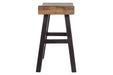 Glosco Medium Brown/Dark Brown Counter Height Bar Stool (Set of 2) - D548-024 - Gate Furniture