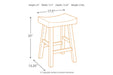 Glosco Medium Brown/Dark Brown Counter Height Bar Stool (Set of 2) - D548-024 - Gate Furniture