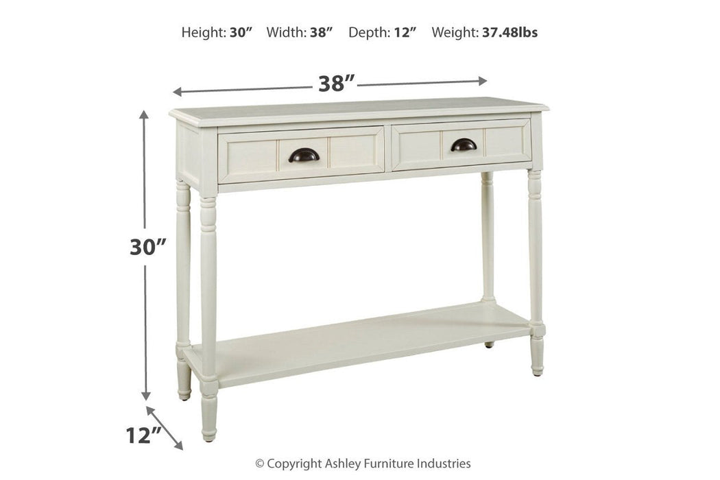 Goverton White Sofa/Console Table - A4000178 - Gate Furniture