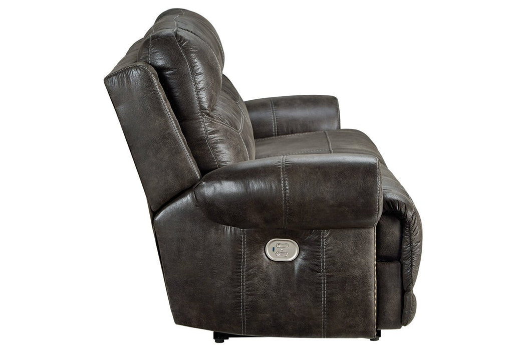 Grearview Charcoal Power Reclining Sofa - 6500547 - Gate Furniture