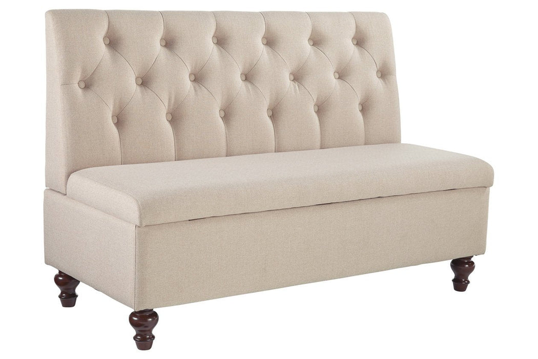 Gwendale Light Beige Storage Bench - A3000185 - Gate Furniture