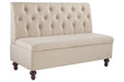 Gwendale Light Beige Storage Bench - A3000185 - Gate Furniture
