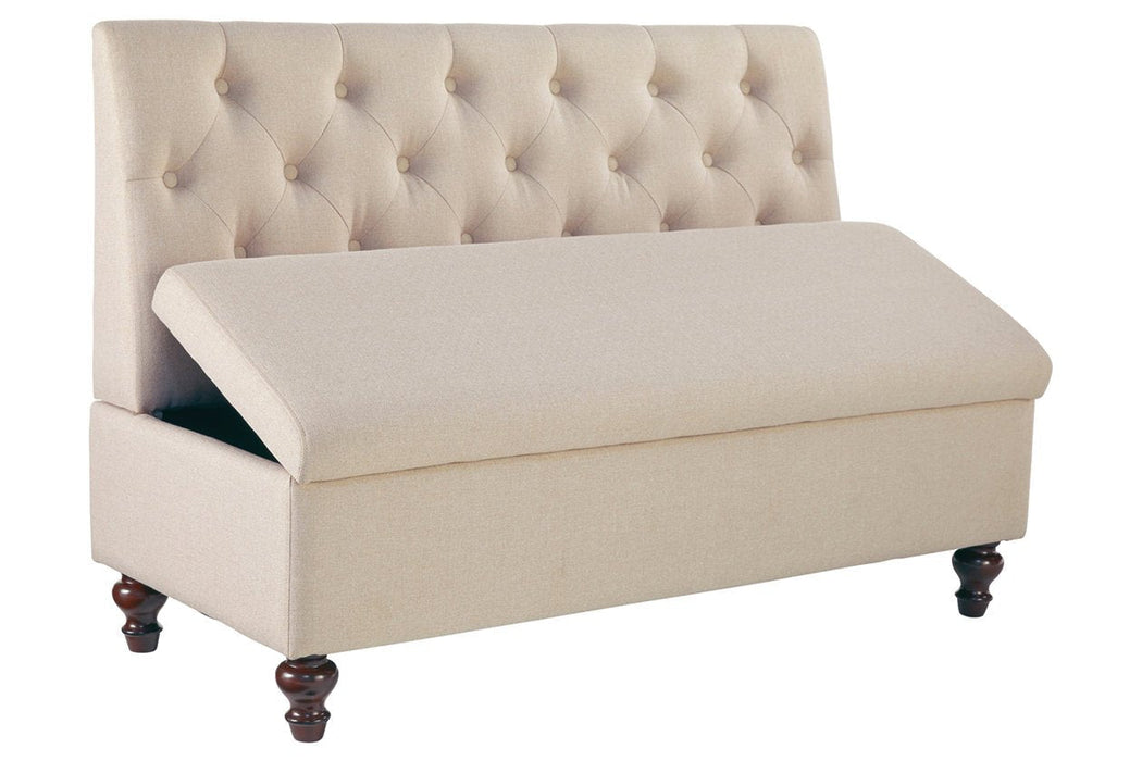 Gwendale Light Beige Storage Bench - A3000185 - Gate Furniture