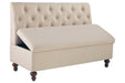 Gwendale Light Beige Storage Bench - A3000185 - Gate Furniture