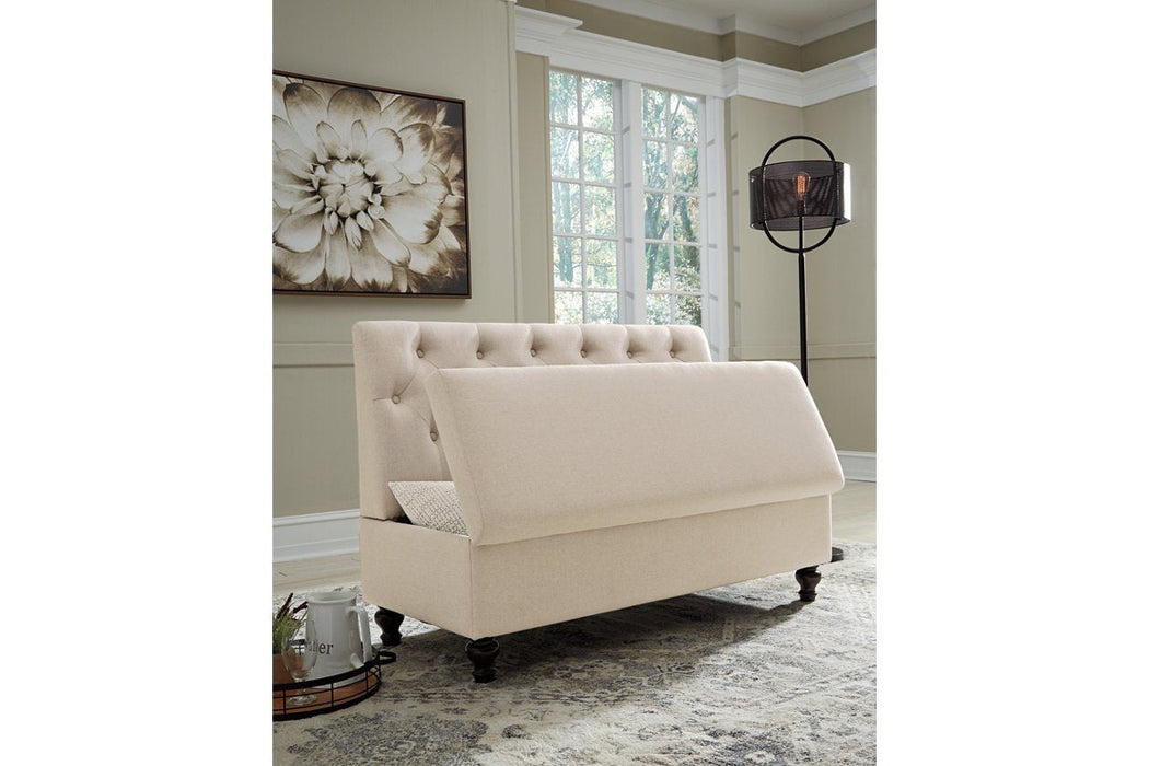 Gwendale Light Beige Storage Bench - A3000185 - Gate Furniture