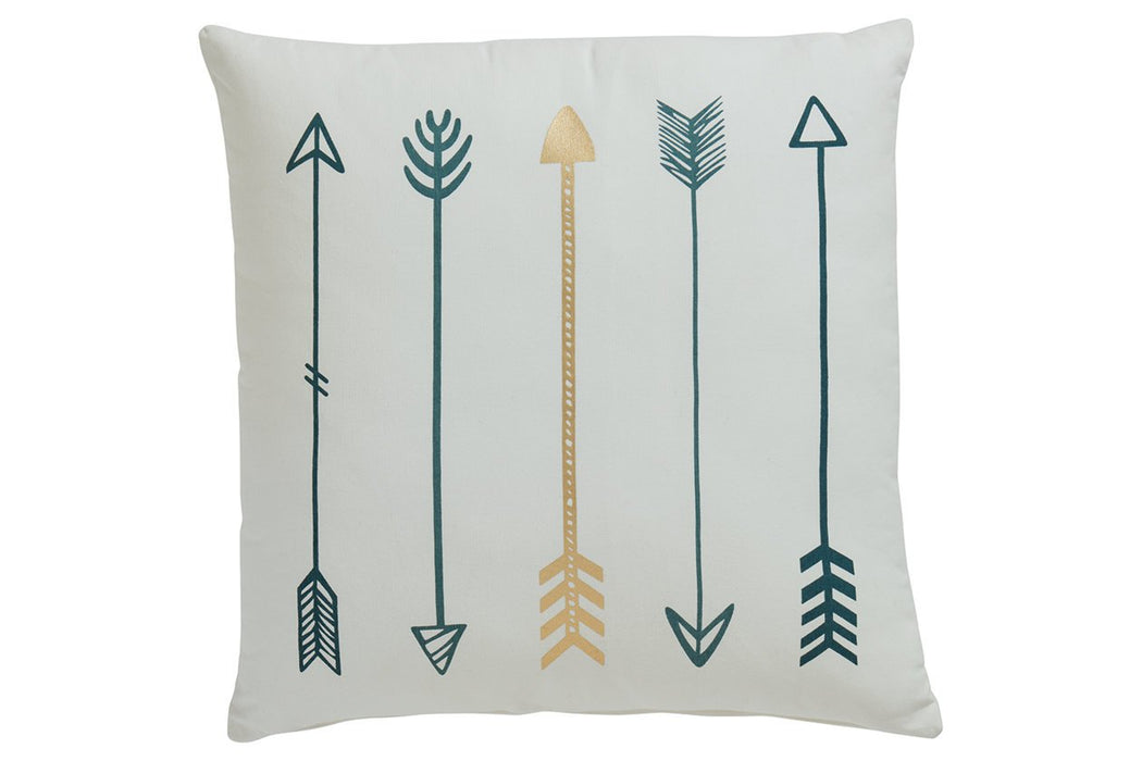 Gyldan White/Teal/Gold Pillow (Set of 4) - A1000994 - Gate Furniture