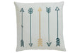 Gyldan White/Teal/Gold Pillow (Set of 4) - A1000994 - Gate Furniture
