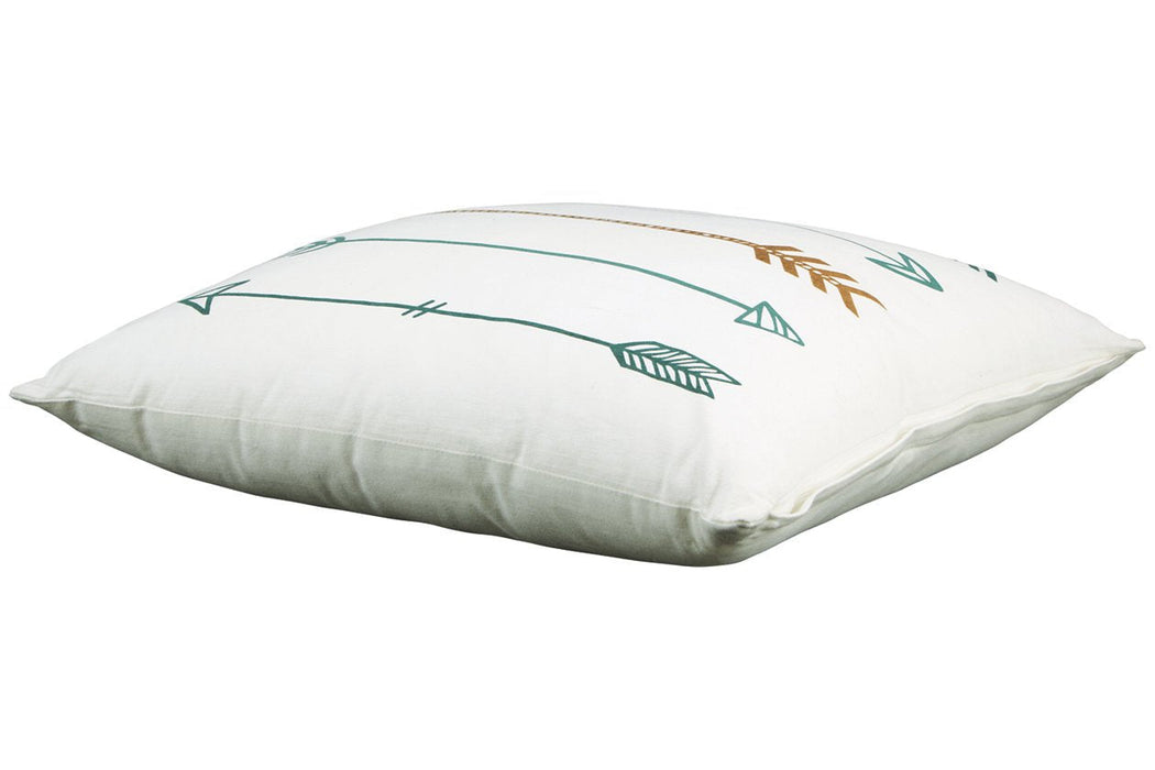 Gyldan White/Teal/Gold Pillow (Set of 4) - A1000994 - Gate Furniture