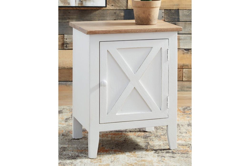 Gylesburg White/Brown Accent Cabinet - A4000323 - Gate Furniture
