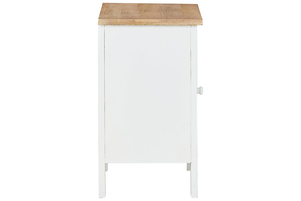 Gylesburg White/Brown Accent Cabinet - A4000323 - Gate Furniture
