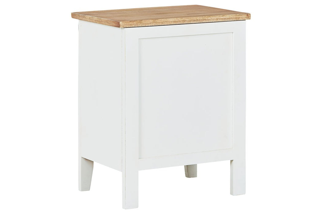 Gylesburg White/Brown Accent Cabinet - A4000323 - Gate Furniture