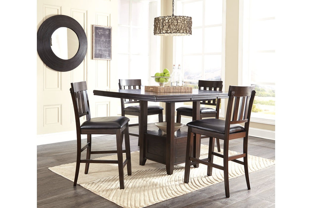 Haddigan Dark Brown Counter Height Bar Stool (Set of 2) - D596-124 - Gate Furniture