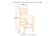 Haddigan Dark Brown Counter Height Bar Stool (Set of 2) - D596-124 - Gate Furniture