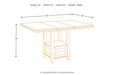 Haddigan Dark Brown Counter Height Dining Extension Table - D596-42 - Gate Furniture
