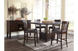 Haddigan Dark Brown Counter Height Dining Extension Table - D596-42 - Gate Furniture