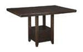 Haddigan Dark Brown Counter Height Dining Extension Table - D596-42 - Gate Furniture