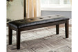 Haddigan Dark Brown Dining Bench - D596-00 - Gate Furniture