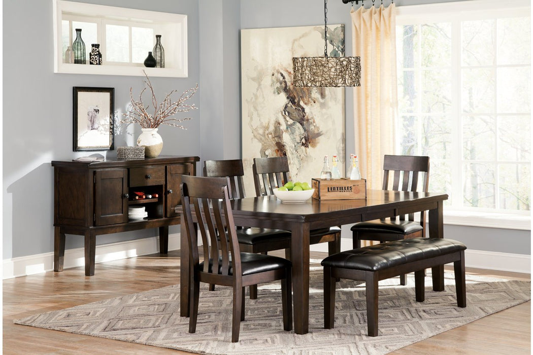 Haddigan Dark Brown Dining Bench - D596-00 - Gate Furniture