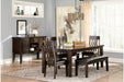 Haddigan Dark Brown Dining Bench - D596-00 - Gate Furniture