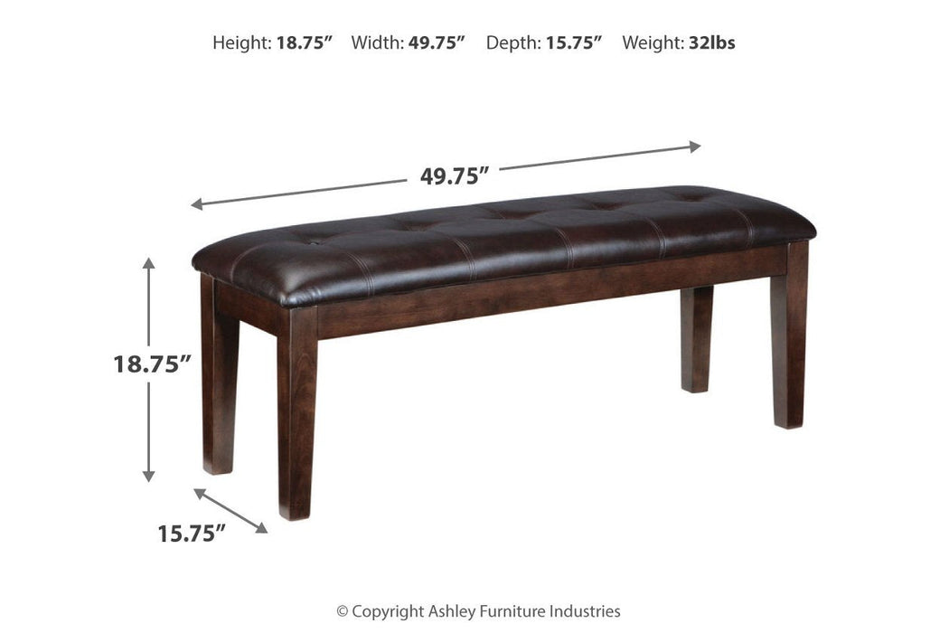 Haddigan Dark Brown Dining Bench - D596-00 - Gate Furniture