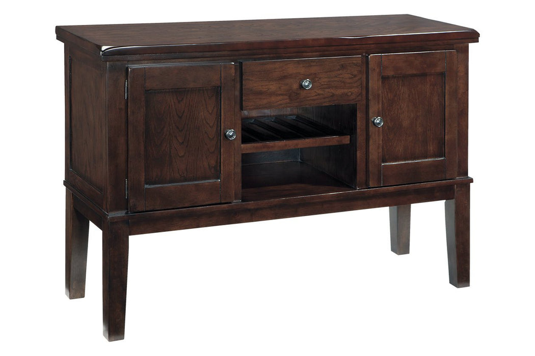 Haddigan Dark Brown Dining Server - D596-60 - Gate Furniture