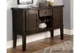 Haddigan Dark Brown Dining Server - D596-60 - Gate Furniture
