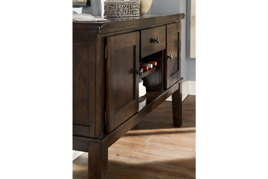 Haddigan Dark Brown Dining Server - D596-60 - Gate Furniture