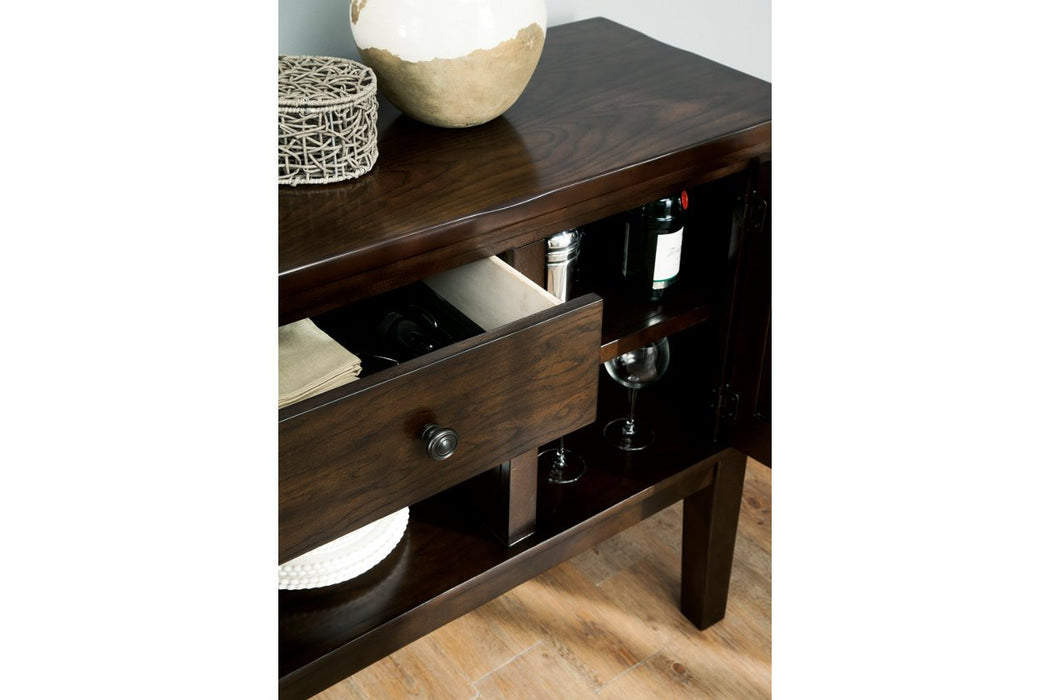 Haddigan Dark Brown Dining Server - D596-60 - Gate Furniture