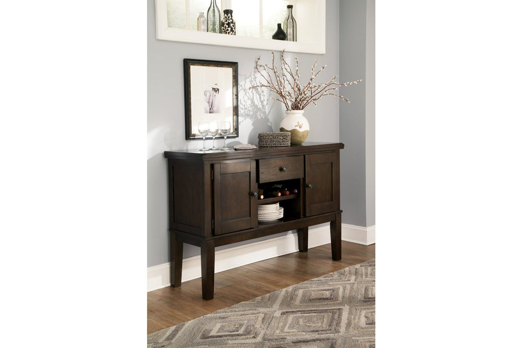 Haddigan Dark Brown Dining Server - D596-60 - Gate Furniture