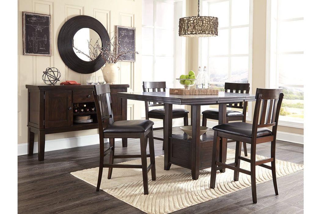 Haddigan Dark Brown Dining Server - D596-60 - Gate Furniture