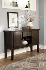 Haddigan Dark Brown Dining Server - D596-60 - Gate Furniture