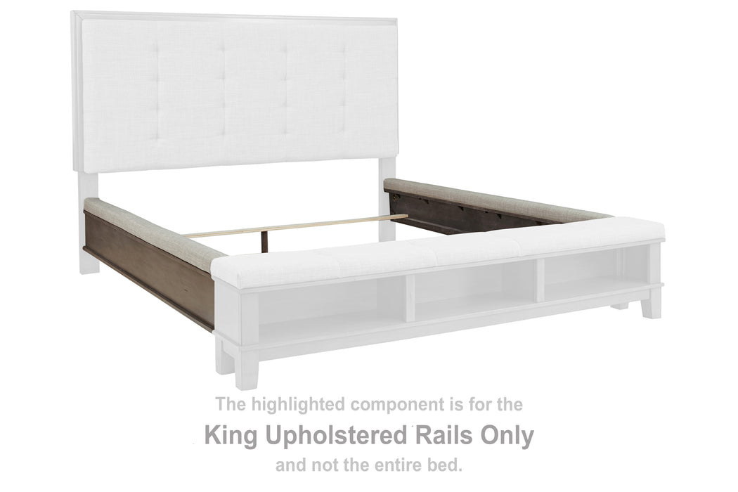 Hallanden King Upholstered Rails - B649-97 - In Stock Furniture