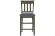 Hallanden Two-tone Gray Counter Height Bar Stool (Set of 2) - D589-124 - Gate Furniture